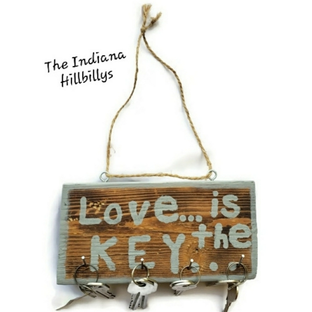 🌵 Key hanger love is the key  rustic